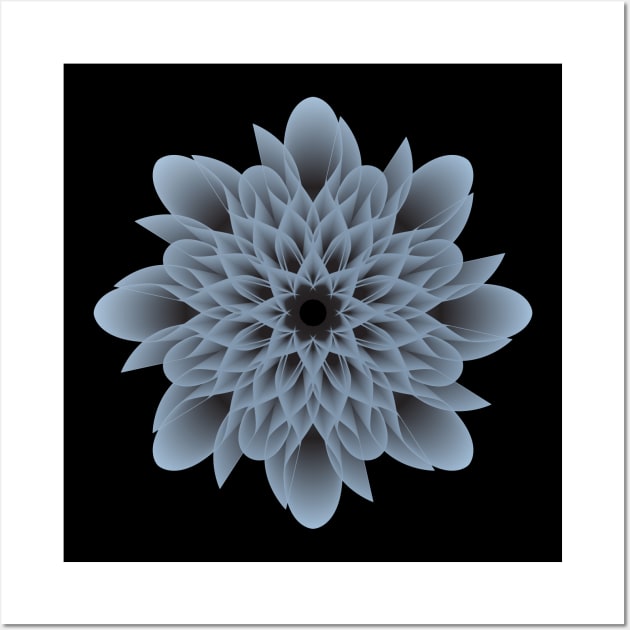 Beautiful and Artistic Grey Flower Wall Art by Steady Eyes